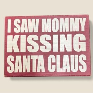 Festive Red Holiday Wood Sign